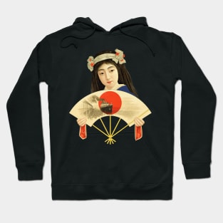 Japanese Lady with fan - Vintage Japanese Art 1930 Hoodie